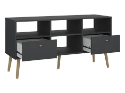Móvel TV Dtoedtl, Aparador de sala, Móvel baixo para TV, Base de parede equipada, 117x39 h61 cm, Cinza
