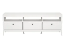 Móvel TV Dtofan, Aparador de sala, Móvel baixo para TV, Base de parede equipada, 151x38 h54 cm, Branco