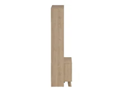 Móvel TV Dtolja, Aparador sala, Armário baixo para TV, Base de parede equipada, 209x48 h183 cm, Carvalho e Branco
