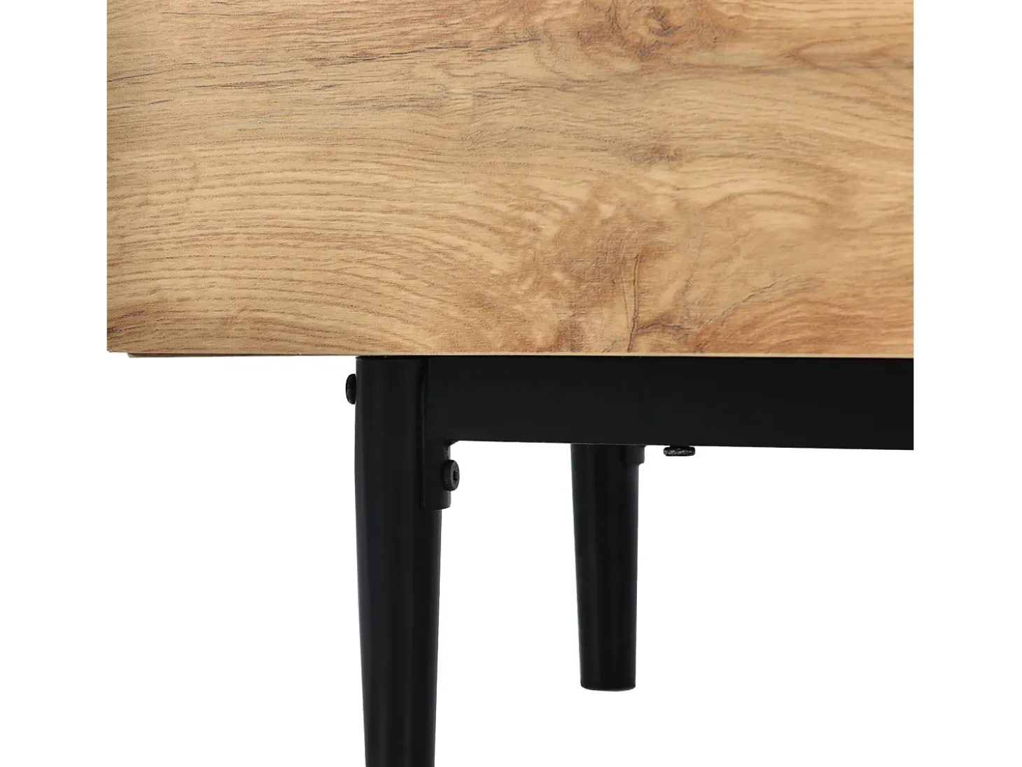 Móvel TV industrial com LED, 3 portas 2 prateleiras, 175x31x41cm, natural