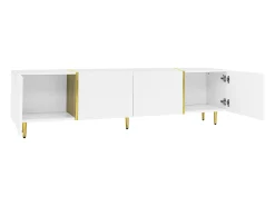 Móvel TV L 170cm - com 4 portas - MDF - Branco