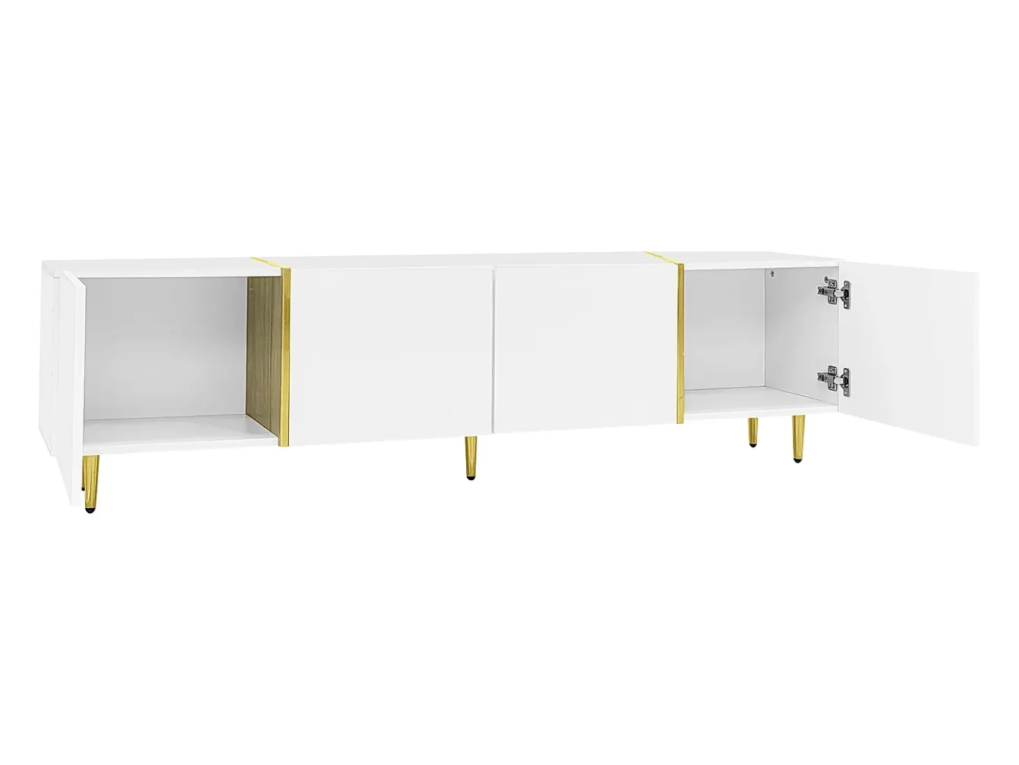 Móvel TV L 170cm - com 4 portas - MDF - Branco