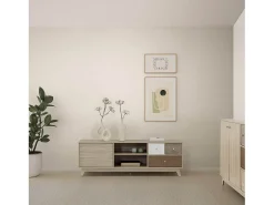 Móvel TV Maia 1 porta e 3 gavetas multicoloridas
