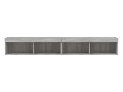 Móvel TV multimídia prateleira TV aparador sala de jantar sala de estar quarto com luzes LED 2 peças sonoma 100 x 30 x 30 cm cinza 02_0028880