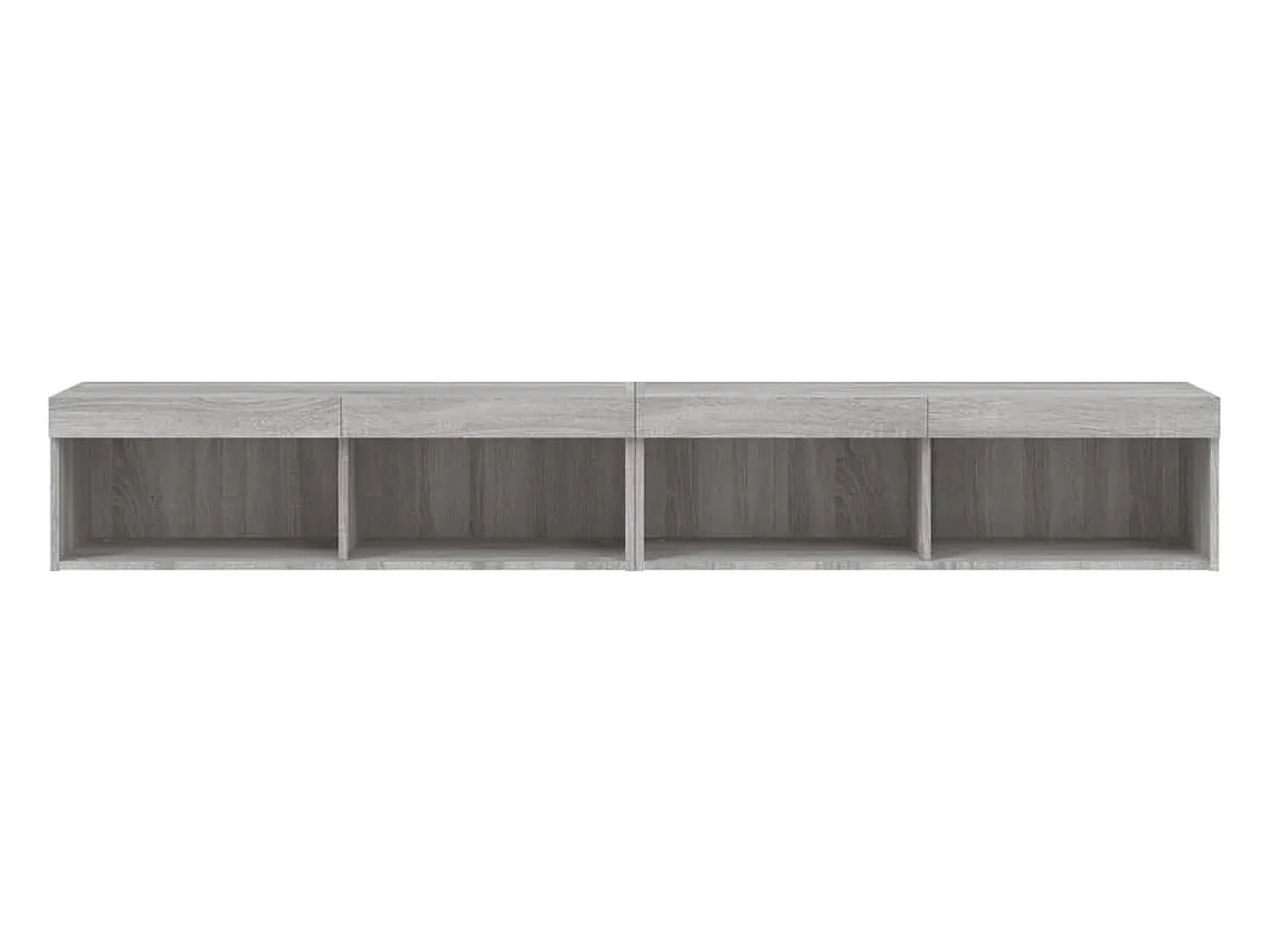 Móvel TV multimídia prateleira TV aparador sala de jantar sala de estar quarto com luzes LED 2 peças sonoma 100 x 30 x 30 cm cinza 02_0028880
