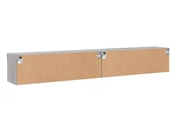 Móvel TV multimídia prateleira TV aparador sala de jantar sala de estar quarto com luzes LED 2 peças sonoma 100 x 30 x 30 cm cinza 02_0028880