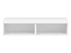 Móvel TV multimídia prateleira TV aparador sala de jantar sala de estar quarto com luzes LED 2 peças 60 x 30 x 30 cm branco 02_0028843