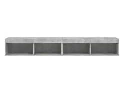 Móvel TV multimídia prateleira TV aparador sala de jantar sala de estar quarto com luzes LED 2 peças 100 x 30 x 30 cm cinza 02_0028829