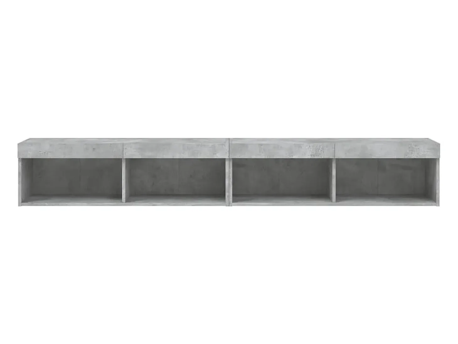 Móvel TV multimídia prateleira TV aparador sala de jantar sala de estar quarto com luzes LED 2 peças 100 x 30 x 30 cm cinza 02_0028829