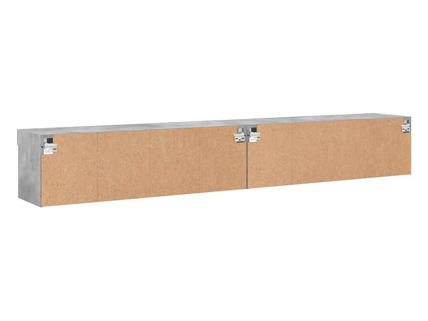 Móvel TV multimídia prateleira TV aparador sala de jantar sala de estar quarto com luzes LED 2 peças 100 x 30 x 30 cm cinza 02_0028829