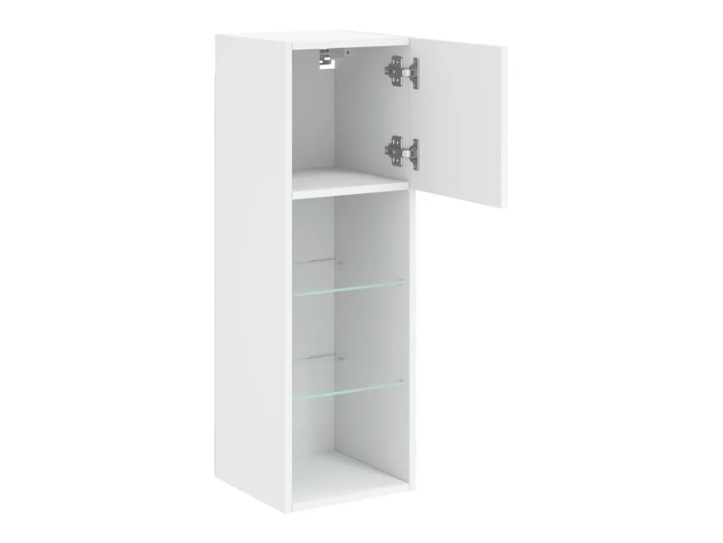 Móvel TV multimídia prateleira TV aparador sala de jantar sala de estar quarto com luzes LED 2 peças 305 x 30 x 90 cm branco 02_0028836