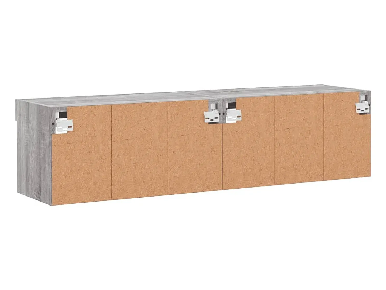 Móvel TV multimídia prateleira TV aparador sala de jantar sala de estar quarto com luzes LED 2 peças sonoma 60 x 30 x 30 cm cinza 02_0028884