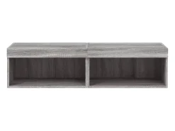 Móvel TV multimídia prateleira TV aparador sala de jantar sala de estar quarto com luzes LED 2 peças sonoma 60 x 30 x 30 cm cinza 02_0028884