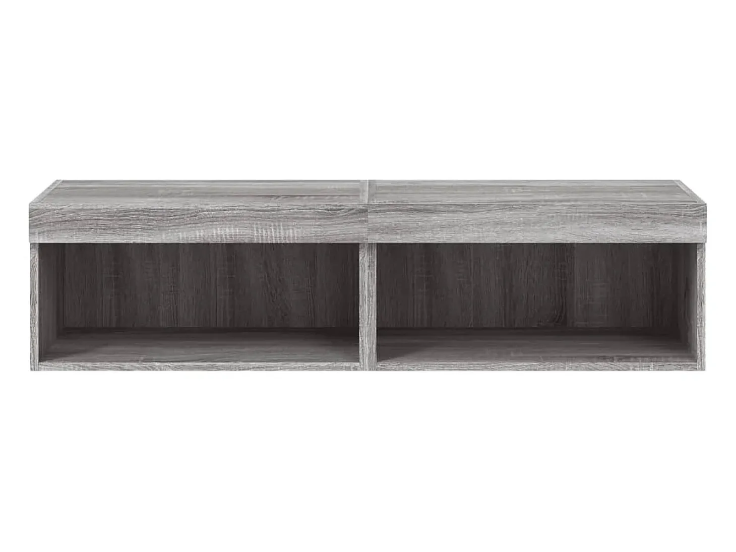 Móvel TV multimídia prateleira TV aparador sala de jantar sala de estar quarto com luzes LED 2 peças sonoma 60 x 30 x 30 cm cinza 02_0028884