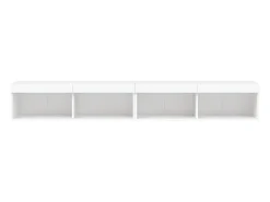 Móvel TV multimídia prateleira TV aparador sala de jantar sala de estar quarto com luzes LED 2 peças 100 x 30 x 30 cm branco 02_0028828