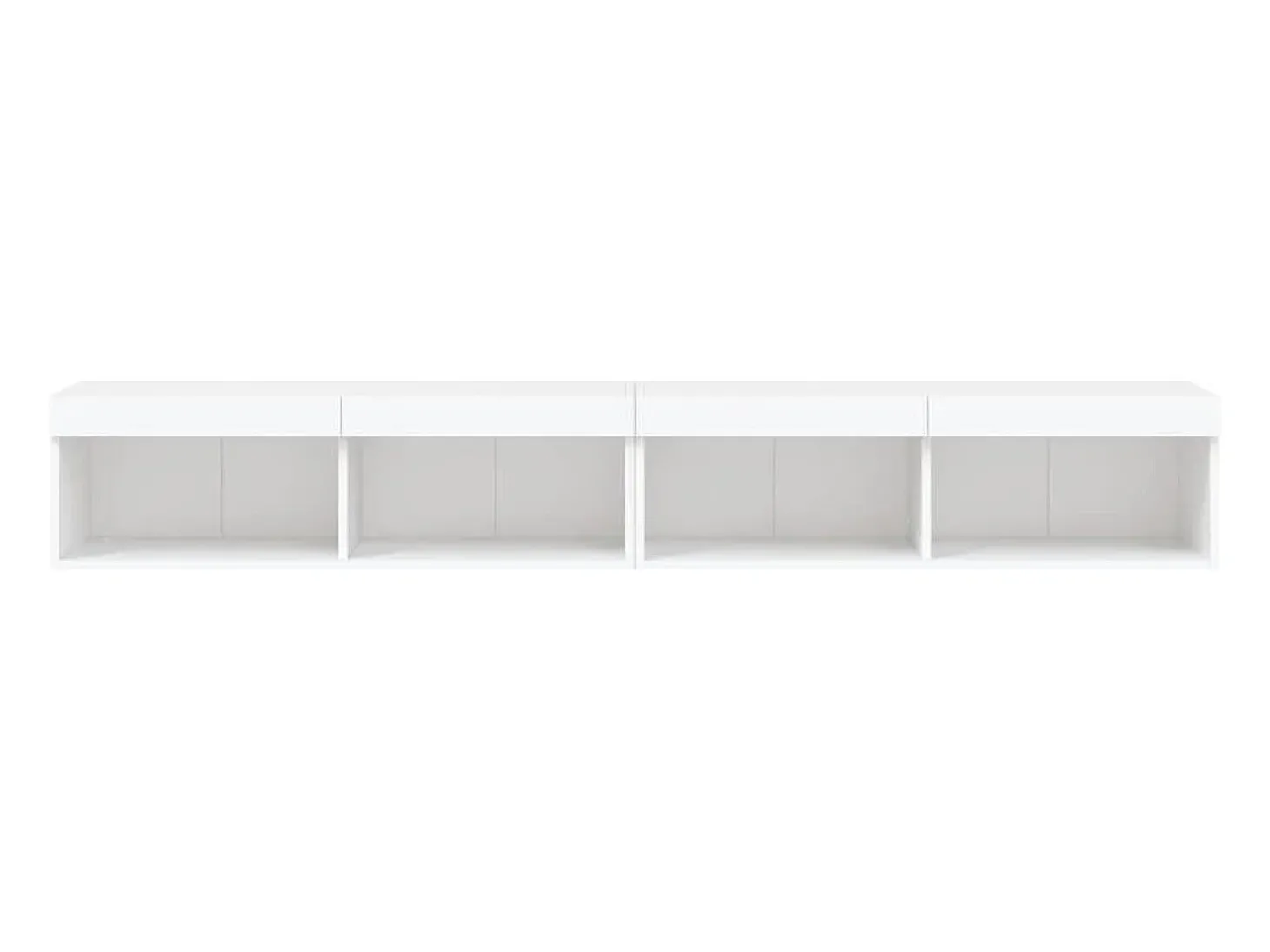 Móvel TV multimídia prateleira TV aparador sala de jantar sala de estar quarto com luzes LED 2 peças 100 x 30 x 30 cm branco 02_0028828