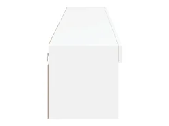 Móvel TV multimídia prateleira TV aparador sala de jantar sala de estar quarto com luzes LED 2 peças 100 x 30 x 30 cm branco 02_0028828