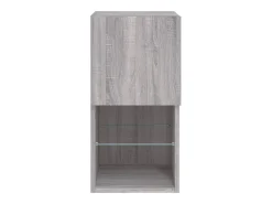 Móvel TV multimídia prateleira TV aparador sala de jantar sala de estar quarto com luzes LED 2 peças sonoma 305 x 30 x 60 cm cinza 02_0028882