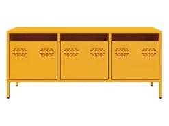 Móvel TV 101,5x39x43,5 cm aço laminado a frio amarelo mostarda