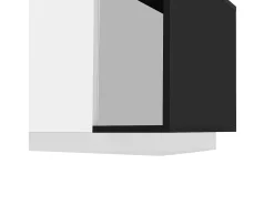 Móvel TV 170x38x42,3 cm com gaveta, porta e prateleira aberta, branco + preto