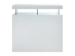 Móvel/bar FABIO - MDF lacado branco, luzes LED, 2 nichos