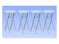 Móvels de bar 4 pcs com tampo MDF branco PT321854