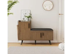 Organizador de sapatos - com 3 portas e banco sapateiro - para Sala, Corredor - 100x34x69cm