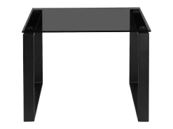 Otis | Mesa de apoio com vidro fumado e pernas pretas