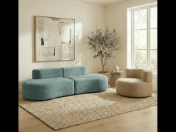 Pack Lounge sofá e poltrona - sálvia e areia