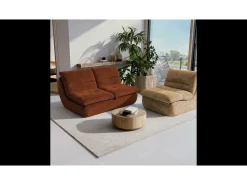 Pack Nuvia Living 3 lugares - chocolate e areia
