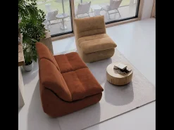 Pack Nuvia Living 3 lugares - chocolate e areia