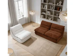 Pack Nuvia Living 3 lugares - chocolate e branco