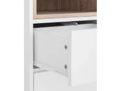 Paco | Cómoda com 1 Porta e 2 Gavetas em Carvalho Branco