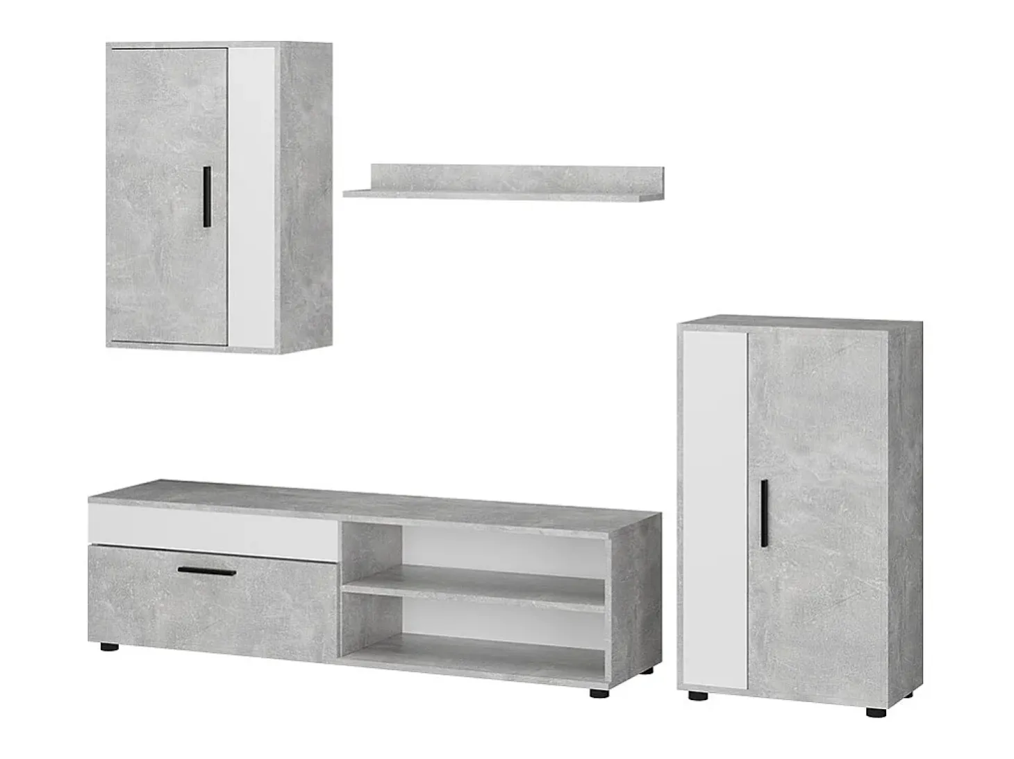 Parede da sala de estar betão 140x35.2x38.7 berno