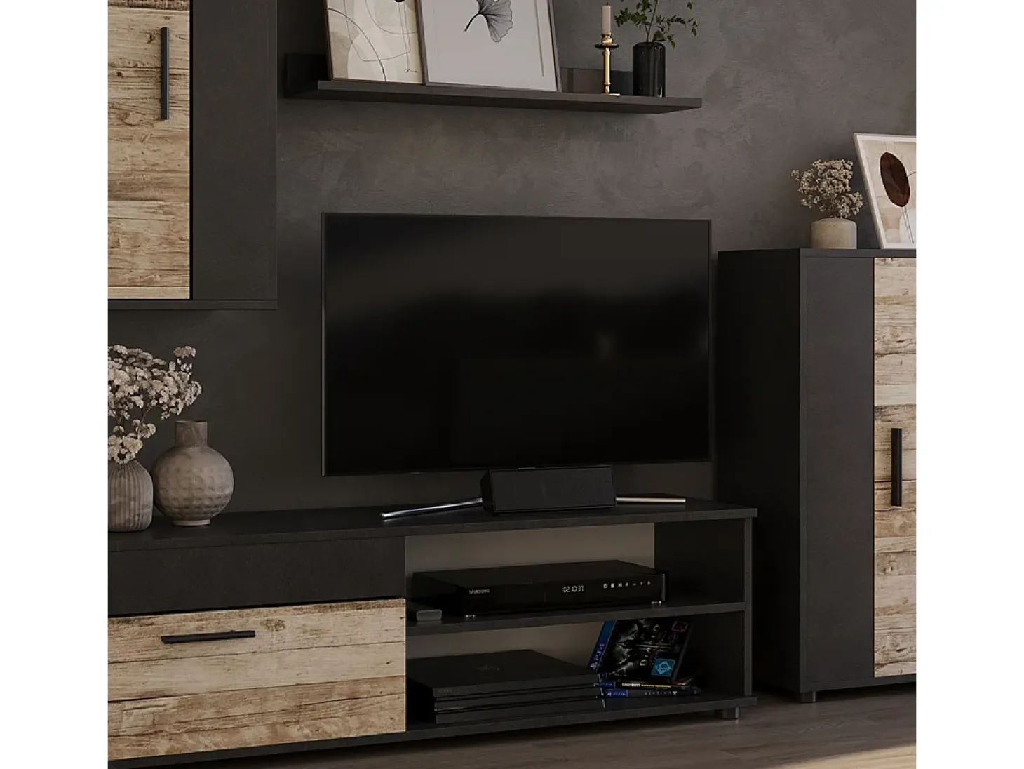 Parede da sala de estar bege 140x35.2x38.7 berno