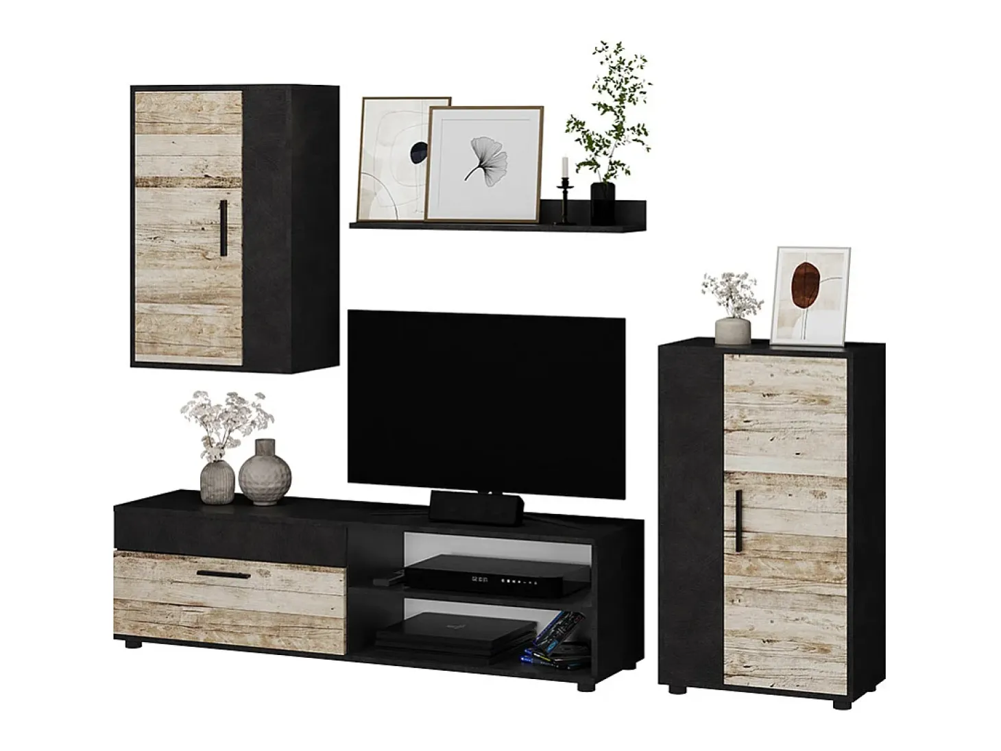 Parede da sala de estar bege 140x35.2x38.7 berno