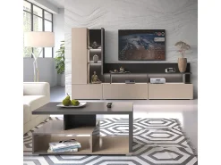 Parede para TV de 270 cm Opio Taupe e Antracite