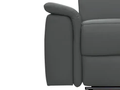 Pareli | sofá de 2 lugares com função de relaxamento elétrico em PU preto