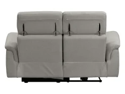 Pareli | Sofá de 2 lugares com função Relax Manuel em PU cinzento