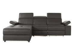 Pareli | Sofá de 2 lugares com função Relax Manuel em tecido cinzento