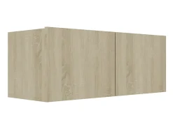 4pcs conjunto de móveis de TV derivados madeira carvalho sonoma PT299070