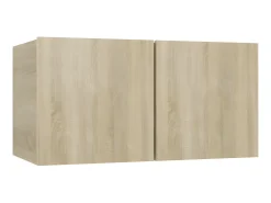 8pcs conjunto de móveis de TV derivados madeira carvalho sonoma PT370114