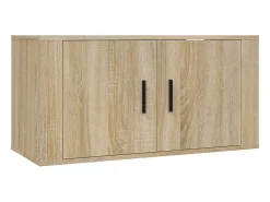 2pcs conjunto móveis de TV derivados de madeira carvalho sonoma