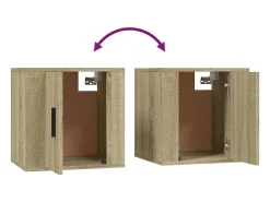 2pcs conjunto móveis de TV derivados de madeira carvalho sonoma