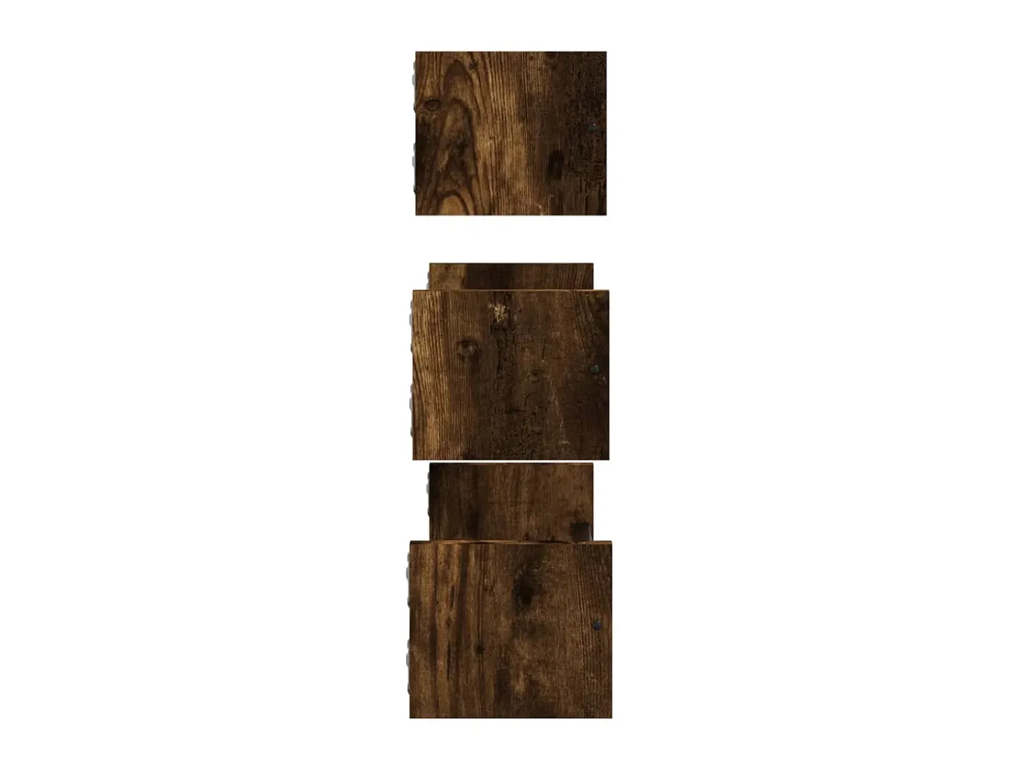 3pcs prateleiras parede c/ barras deriv.madeira carvalho fumado PT834993