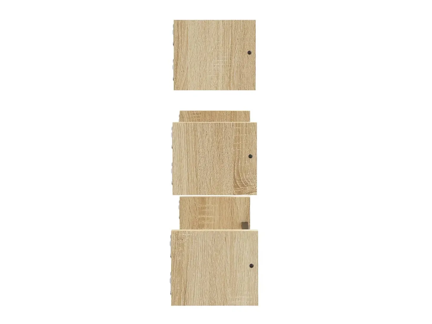3pcs prateleiras parede c/ barras deriv.madeira carvalho sonoma PT427762