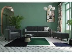 Pin Tufted | Cadeira em Veludo Cinzento