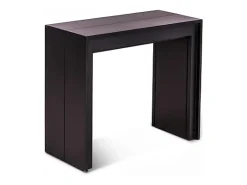 Pinóquio - Consola extensível (42,5/302,5 x 90 cm) em MDF lacado preto