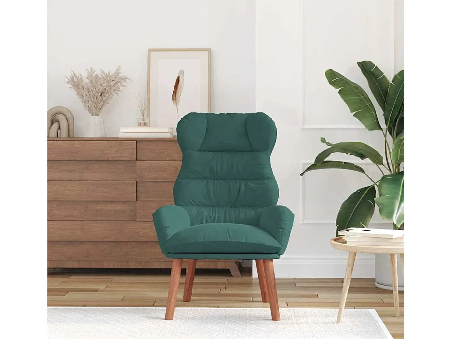 Poltrona | Cadeira de Sala | Cadeira Relaxante Verde-escuro 69x74x93 cm Veludo SHL851935