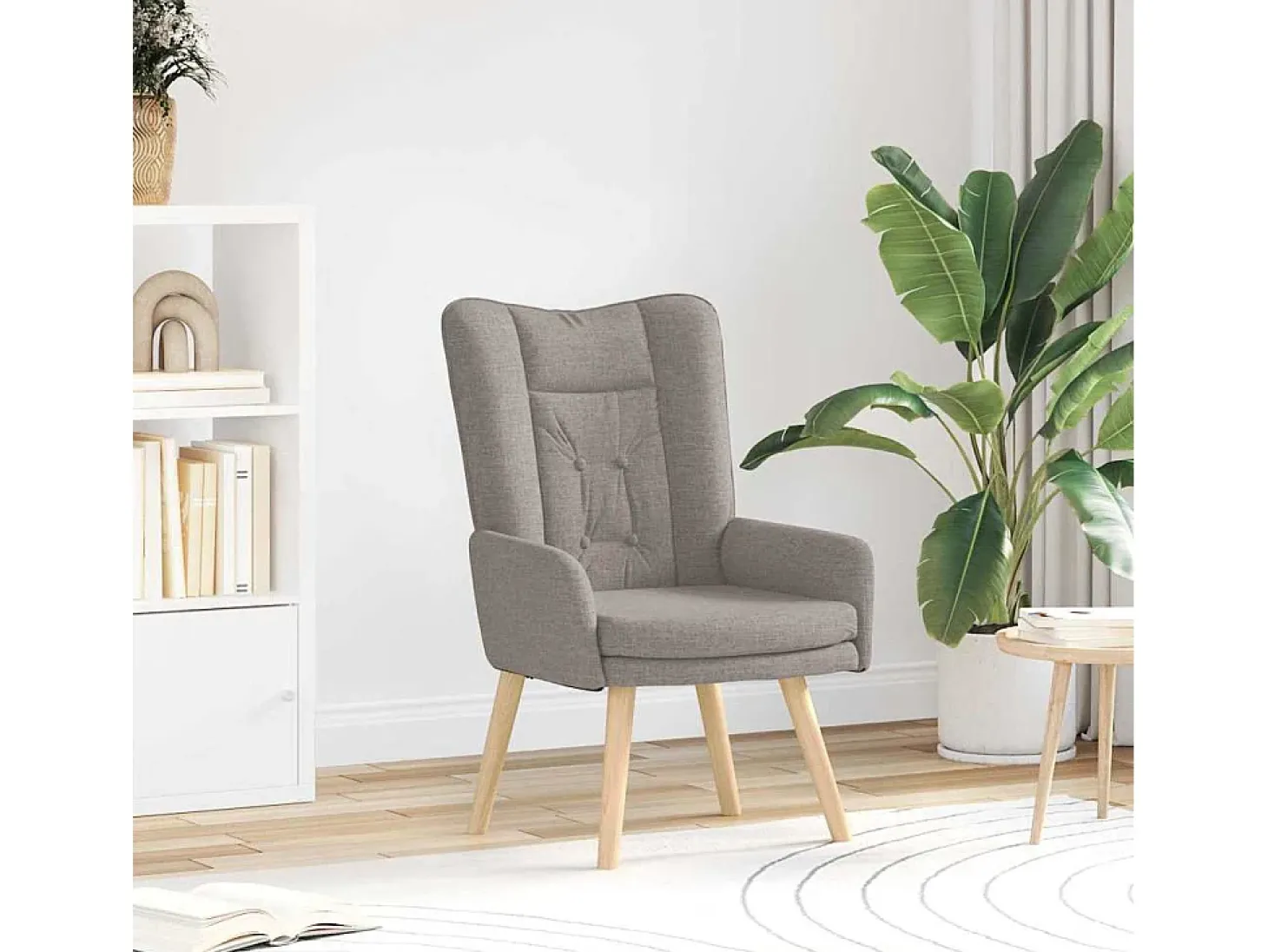 Poltrona | Cadeira de Sala | Cadeira Relaxante Cinzento-acastanhado 63x67x94 cm tecido SHL296444